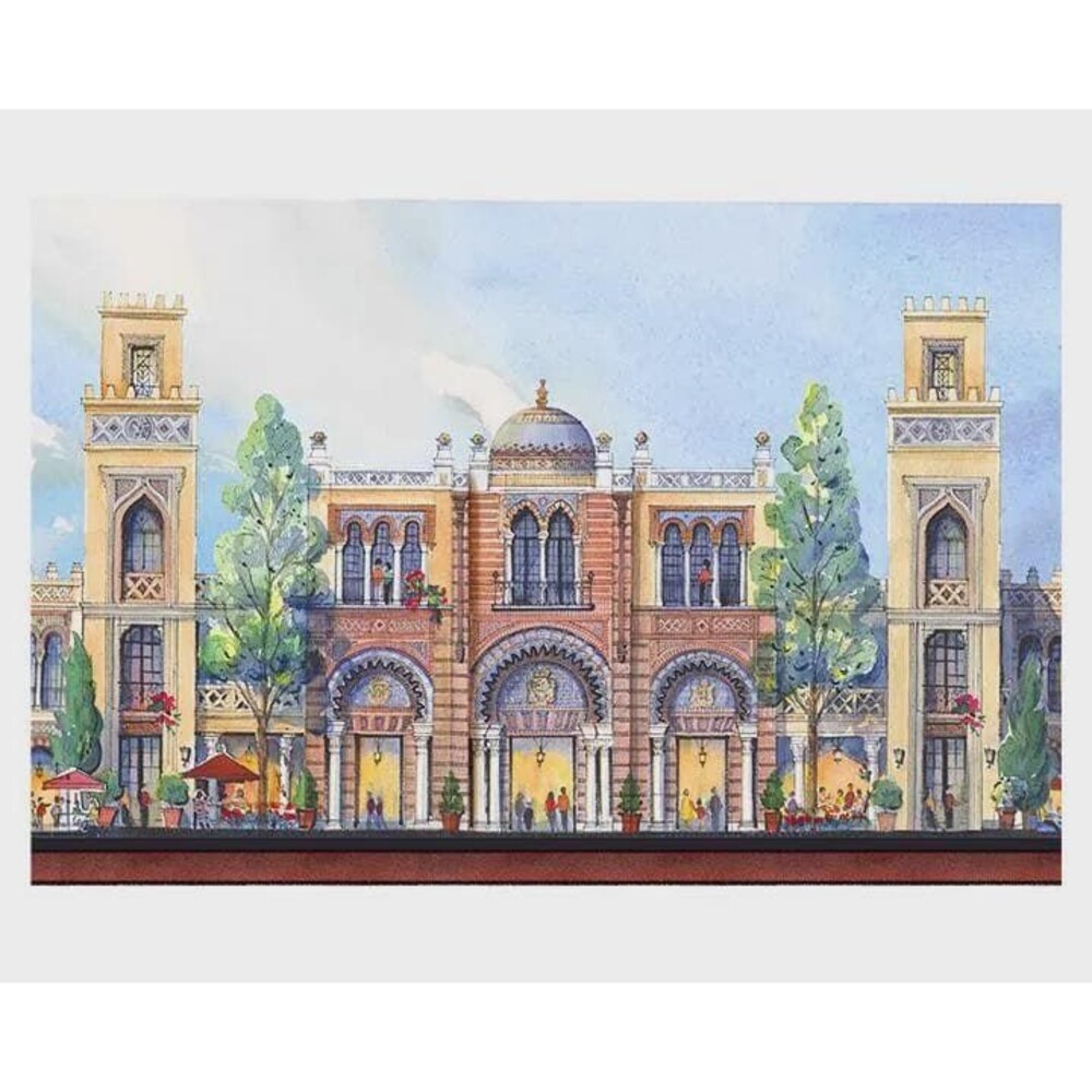 European Archway Watercolor Art Print, Signed & Numbered Limited Edition Giclée